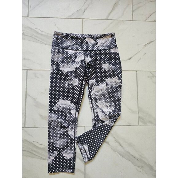 Lululemon Size 6 Floral & Polka Dot Leggings 22" - Picture 1 of 2